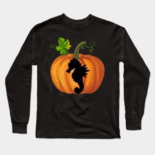 Seahorse in pumpkin Long Sleeve T-Shirt